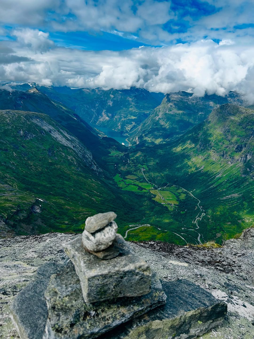 That’s Geiranger fjord at the distance #geirangerfjord #beautifulday